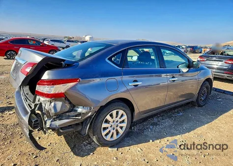 2015 Nissan Sentra S z USA, uszkodzony, nr VIN 3N1AB7AP4FY225333